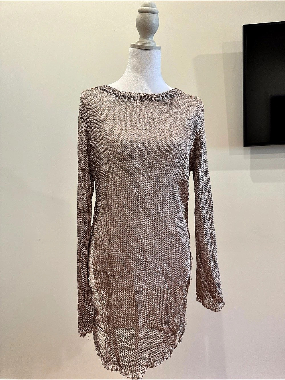 Fashion Nova Turks and Caicos Cover Up Rose Gold Cover Up Size XL